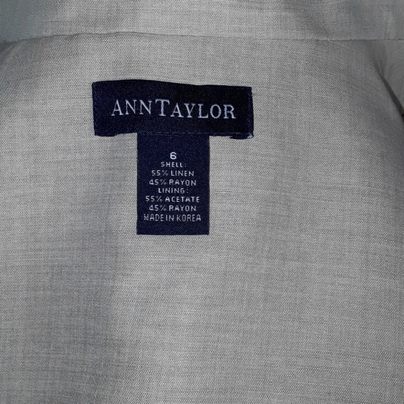 Ann Taylor cream sleeveless dress with belt - Picture 7 of 7